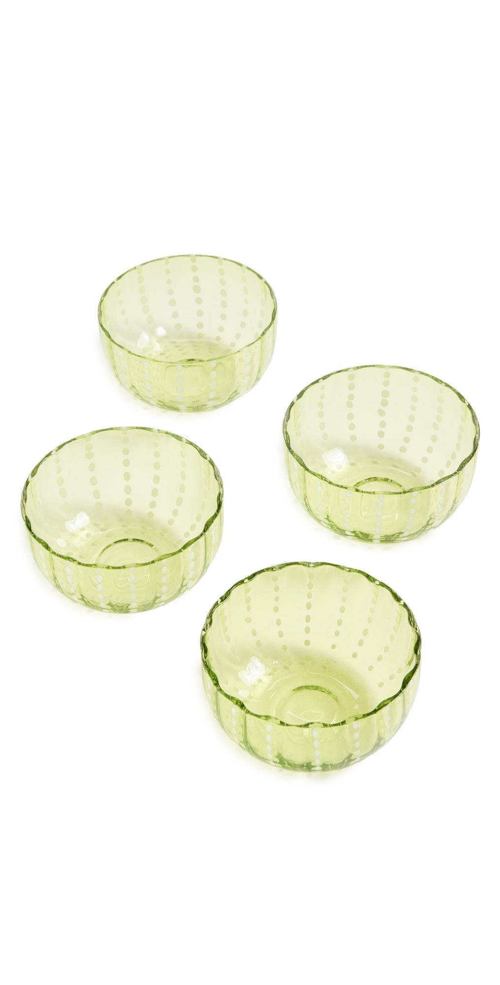 Zafferano Perle Small Bowl Set of 4 Apple Green One Size