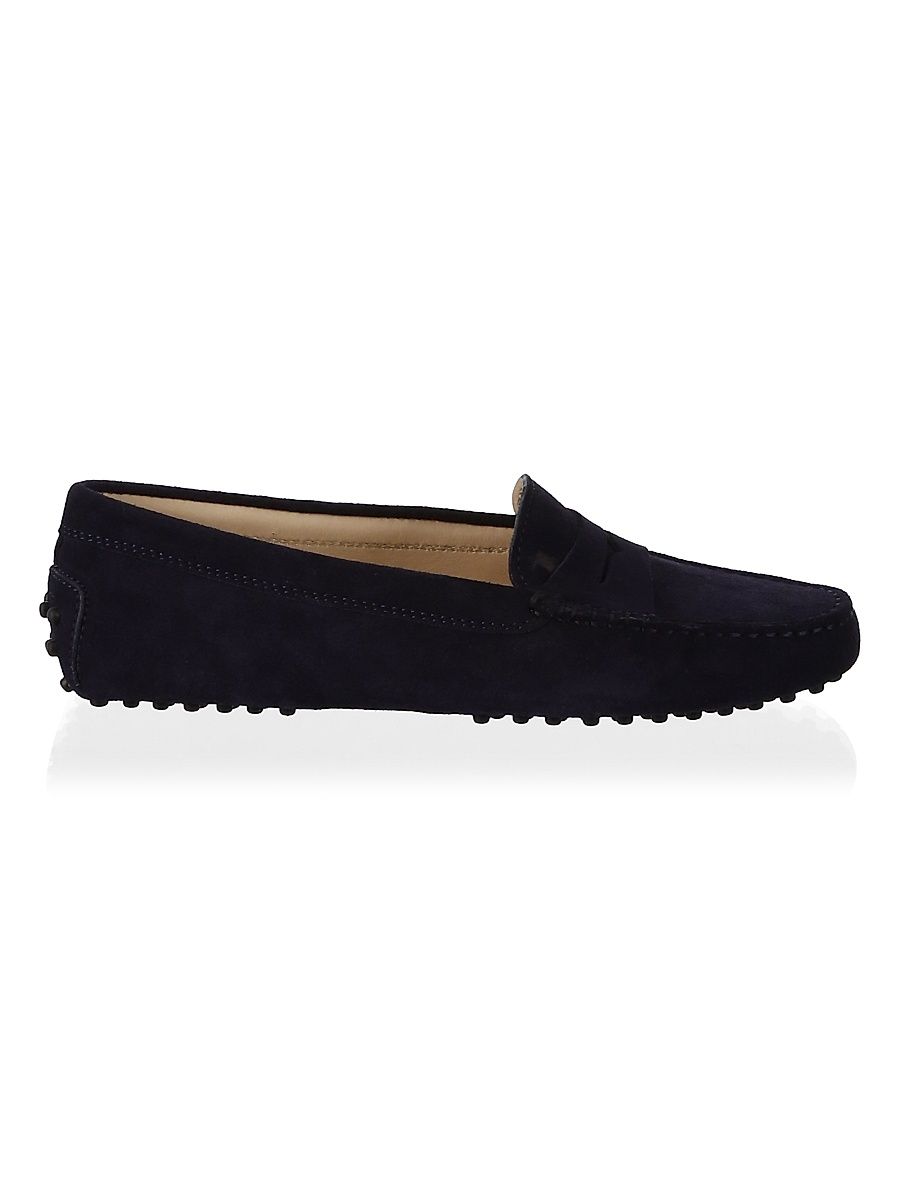 Women's Gommini Suede Driving Loafers - Navy - Size 9.5