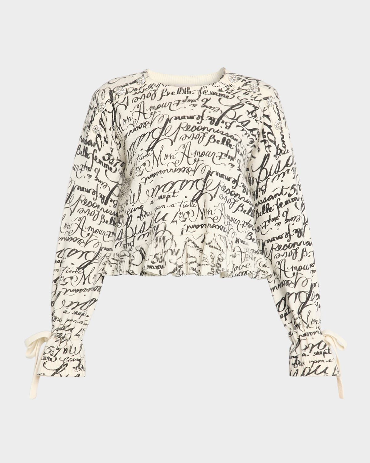 Cropped Love Journal Sweater