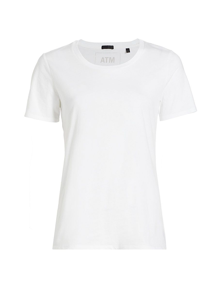 Women's Jersey Cotton Crewneck T-Shirt - White - Size Medium
