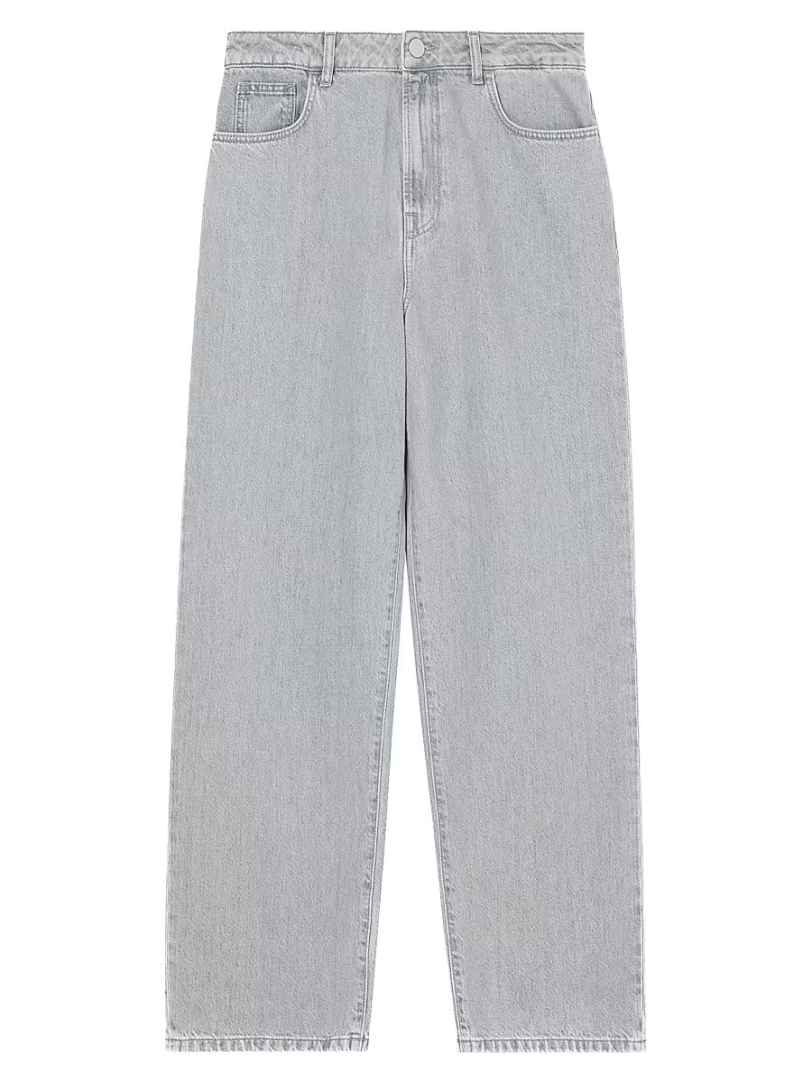 Women's Baggy Low-Rise Jeans - Washed Grey - Size 10
