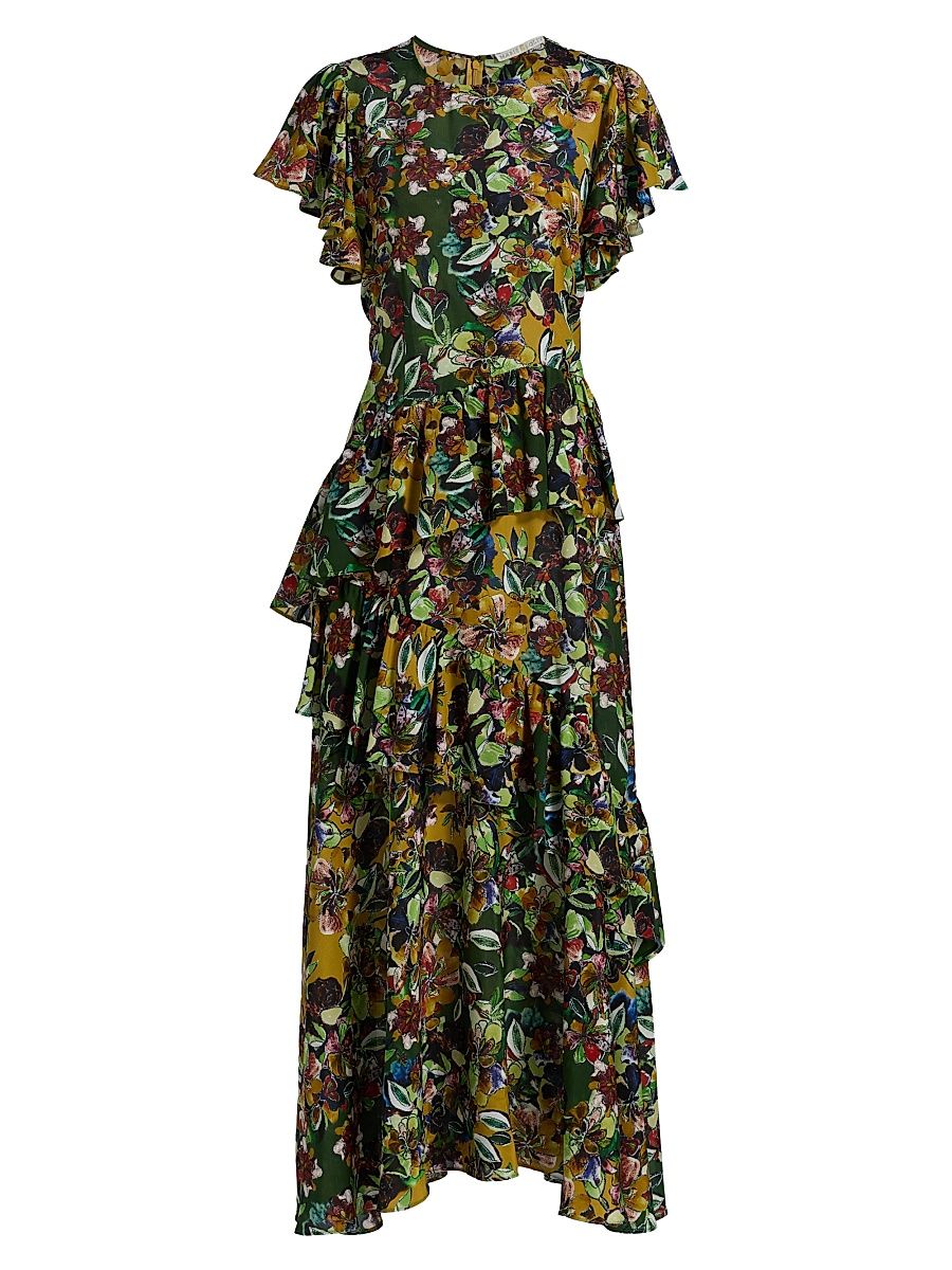 Women's Quinby Ruffled Floral Maxi Dress - Bloom - Size 4