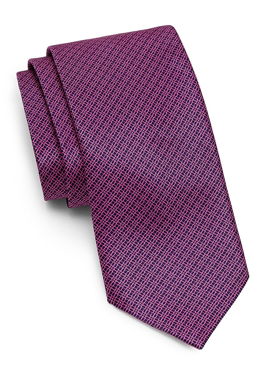 Men's Baby Flower Silk Tie - Pink