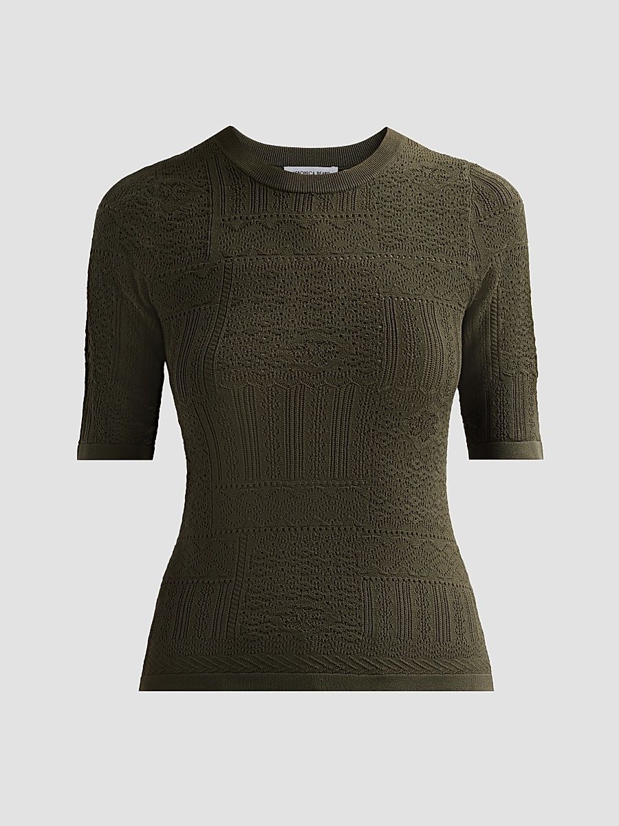 Women's Garron Patchwork Sweater - Loden - Size XL
