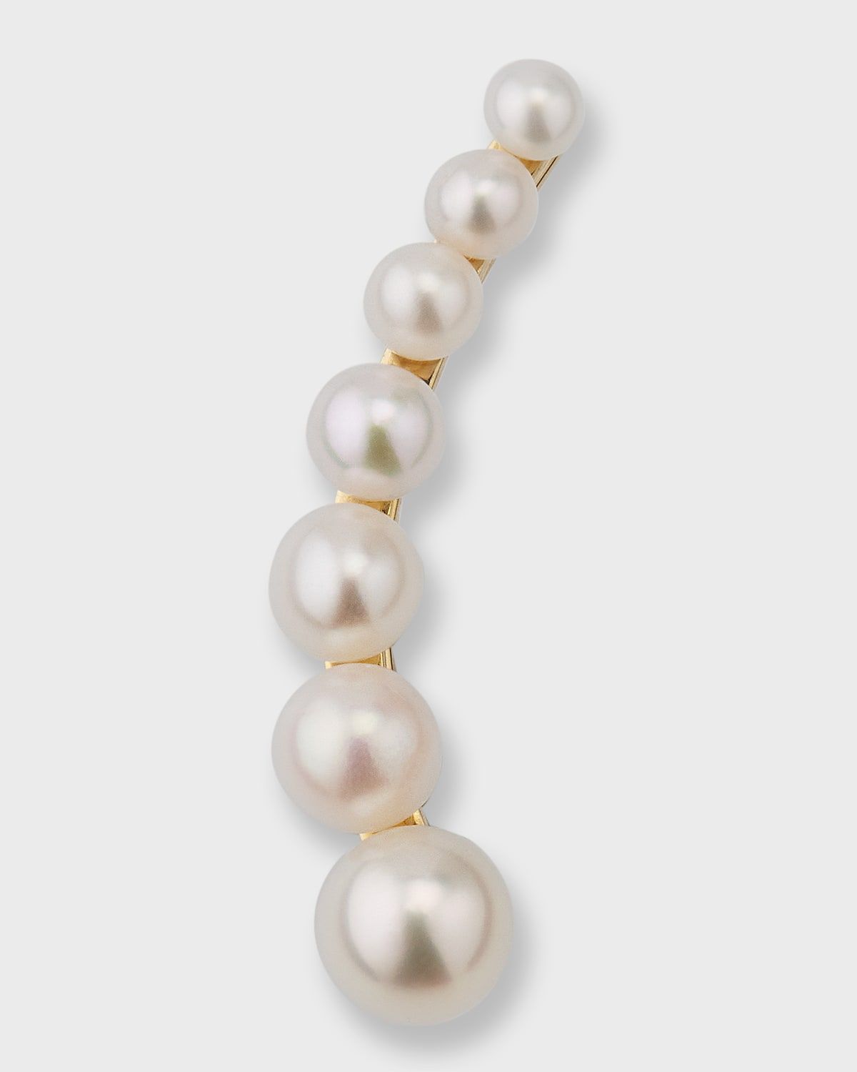 18K Yellow Gold Pearl Floating Earring, Single (Left)