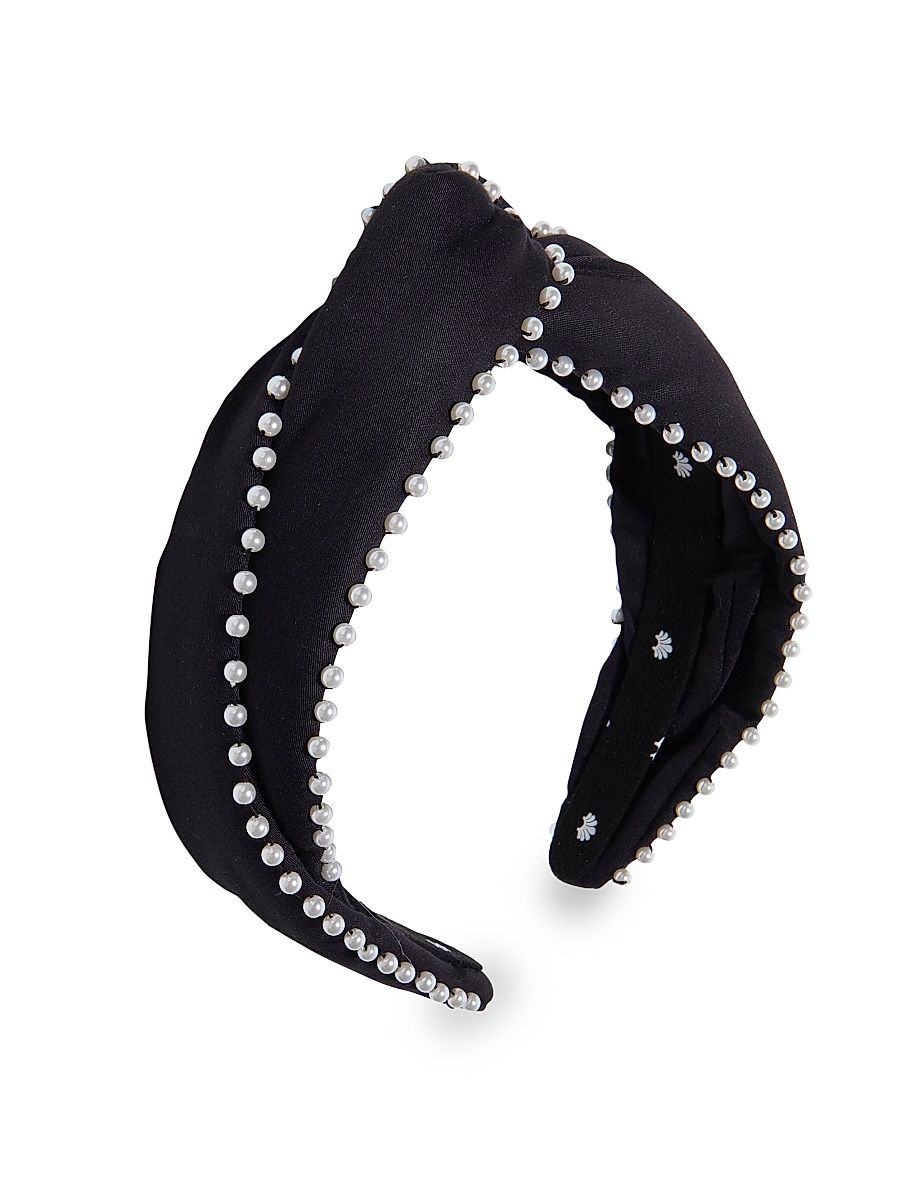 Women's Marlene Imitation Pearl Headband - Jet