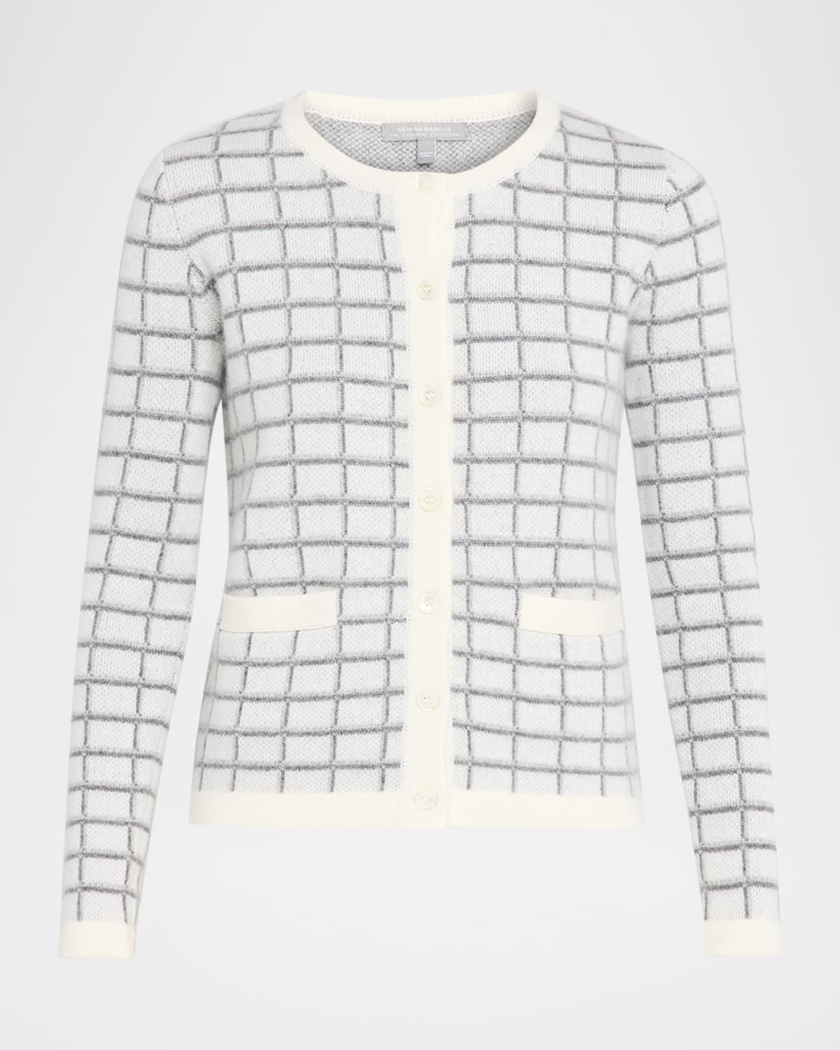 Cashmere Jacquard Grid Jacket