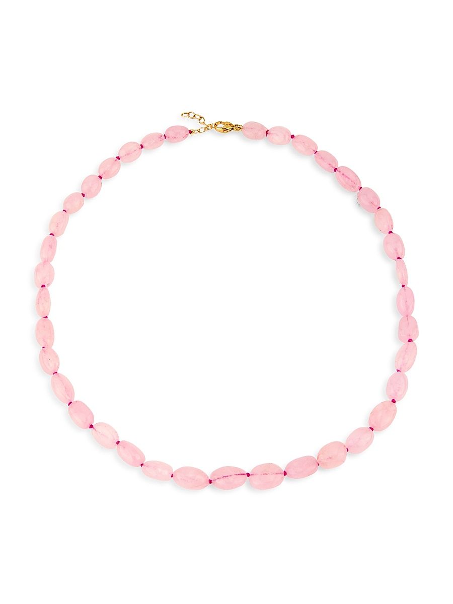 Women's Arizona 14K Yellow Gold & Morganite Beaded Necklace - Pink