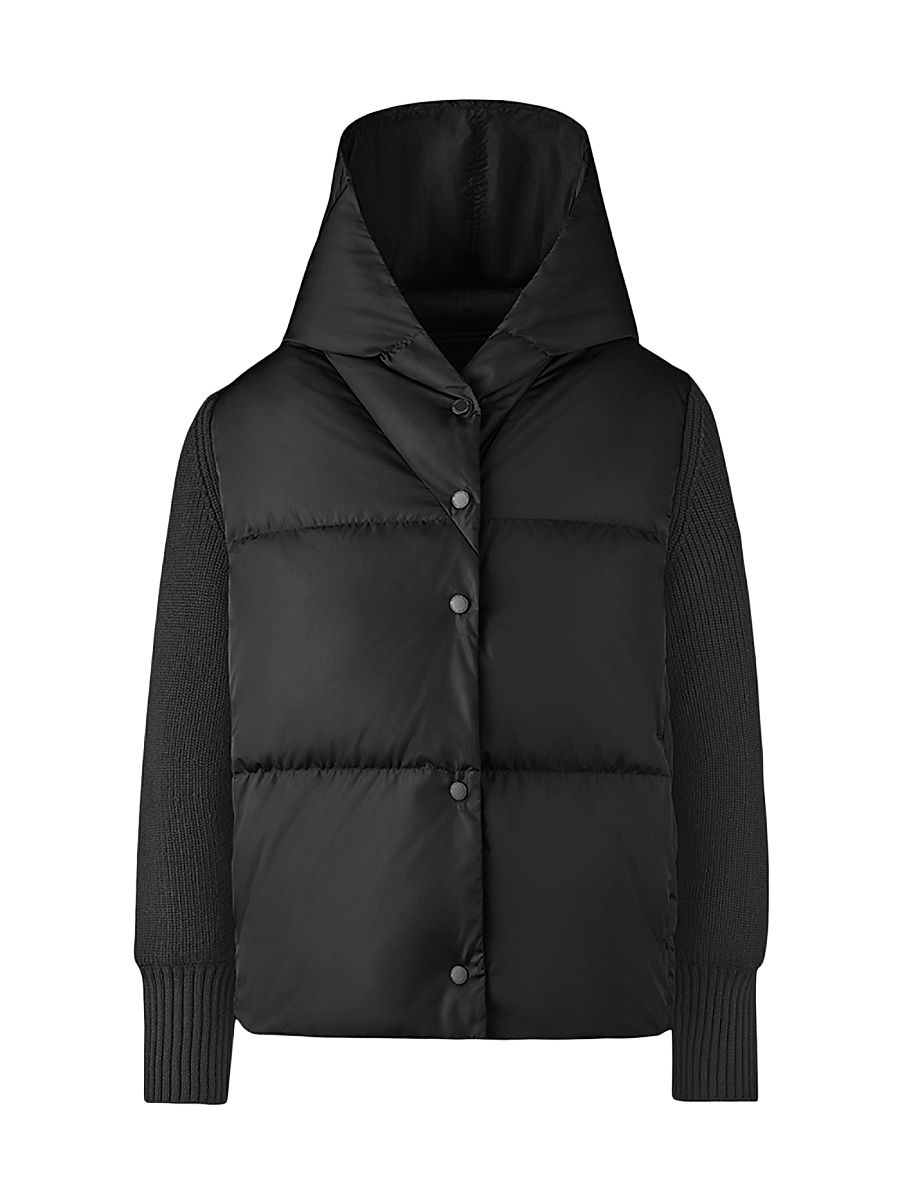 Women's HyBridge Astoria Knit Down Jacket - Black - Size XS