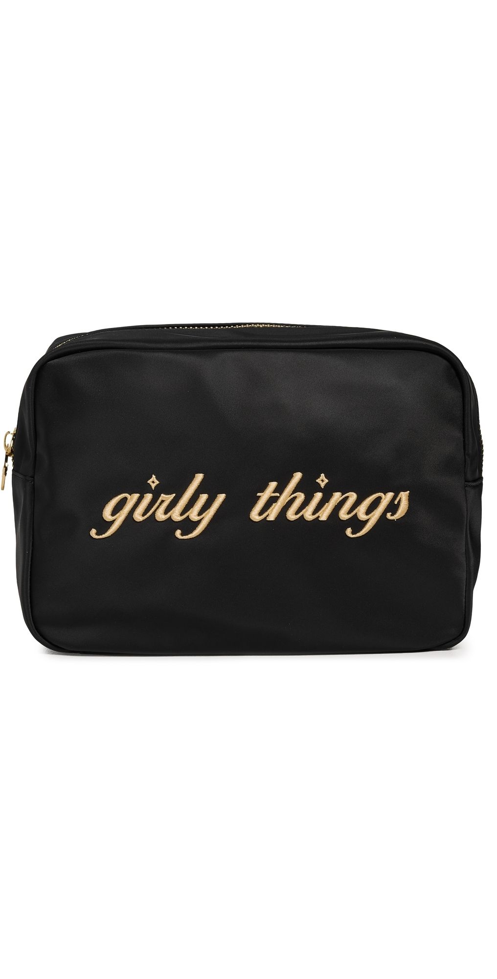Stoney Clover Lane Girly Things Embroidered Large Pouch Noir One Size