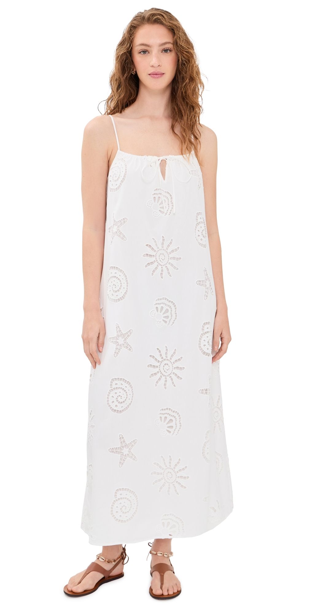 o. p.t Genevieve Cotton Dress Seashell Eyelet XL