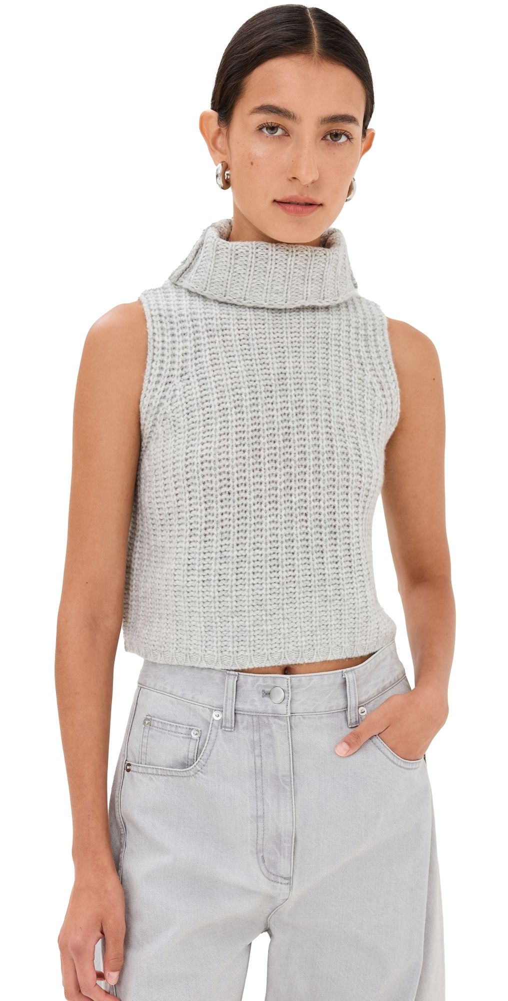 Sablyn Saige Sleeveless Cashmere Sweater Gardenia XS