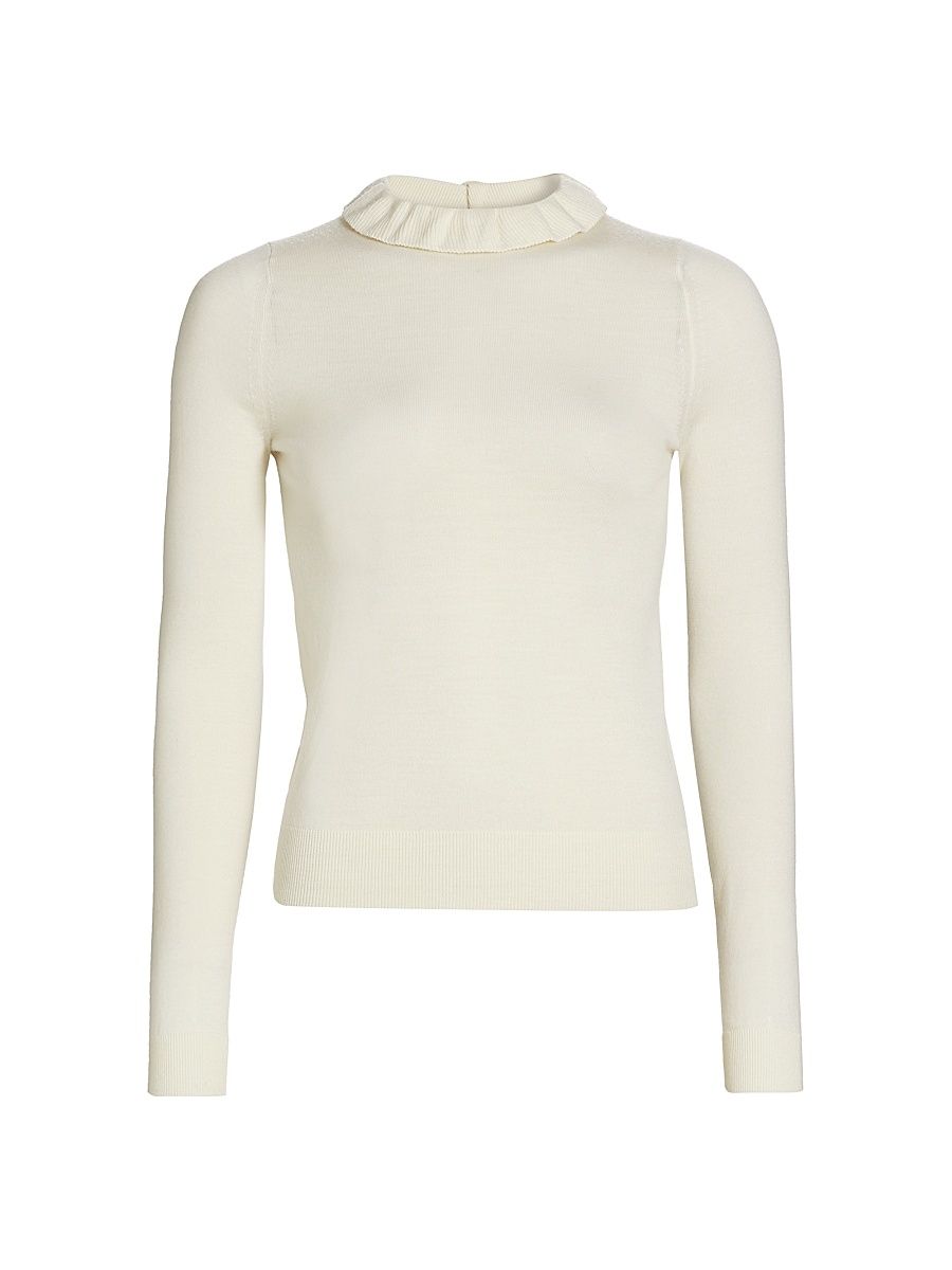 Women's Bobbie Merino Wool Sweater - Ivory - Size XL