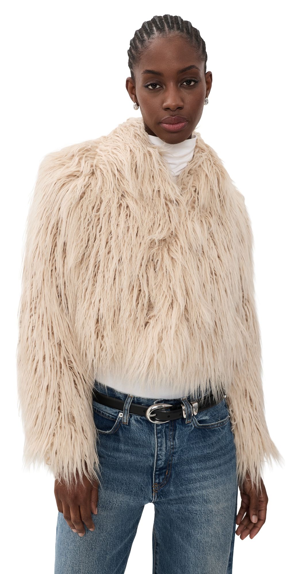 L'AGENCE Fenella Collard Crop Coat Biscuit 4