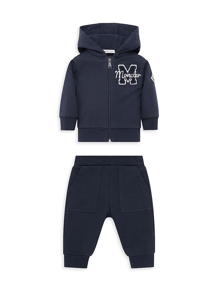 Baby Boy's & Little Boy's Sweatsuit Set in Cotton - Navy Blue - Size 18 Months