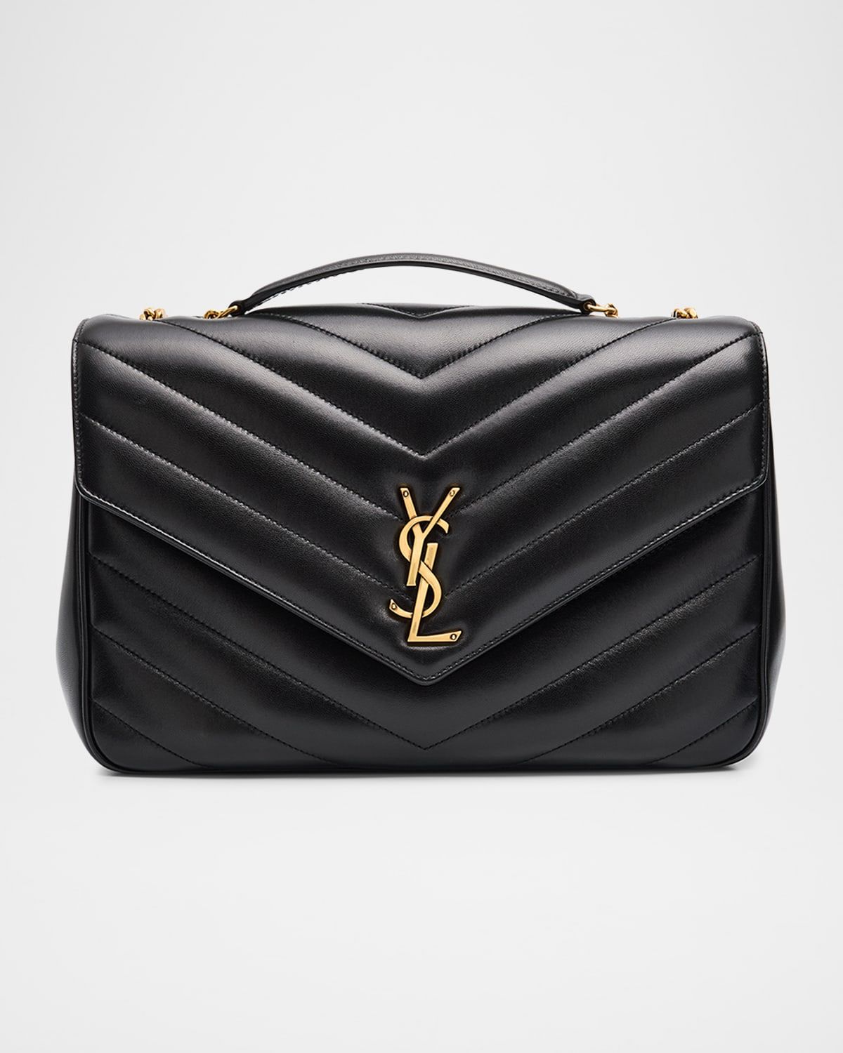 Loulou Large YSL Chain Shoulder Bag in Quilted Leather