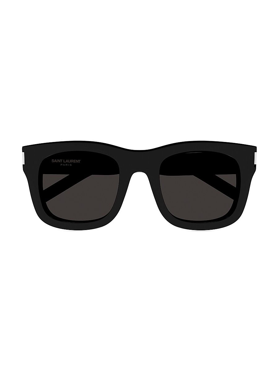 Women's 55MM Acetate Square Sunglasses - Black Dark Grey
