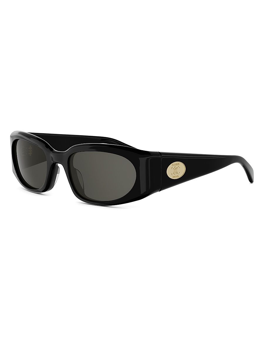 Men's Journey 57MM Geometric Sunglasses - Black