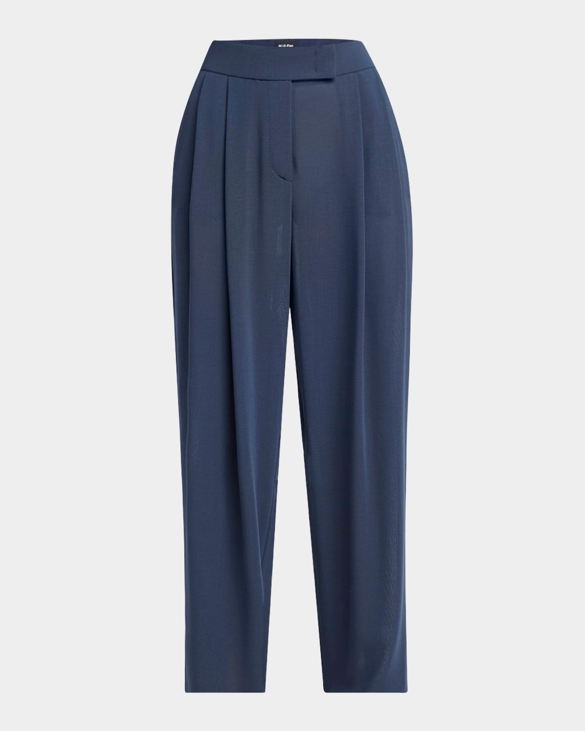 Straight-Leg Virgin Wool Trousers