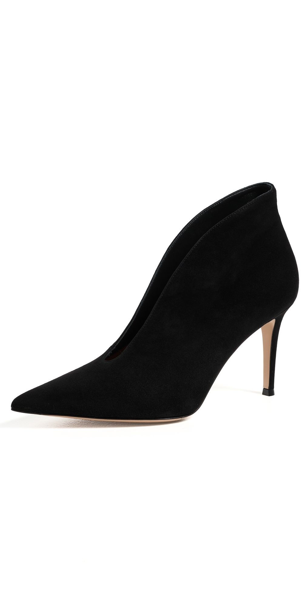 Gianvito Rossi Vania Camoscio Heels Black 37.5