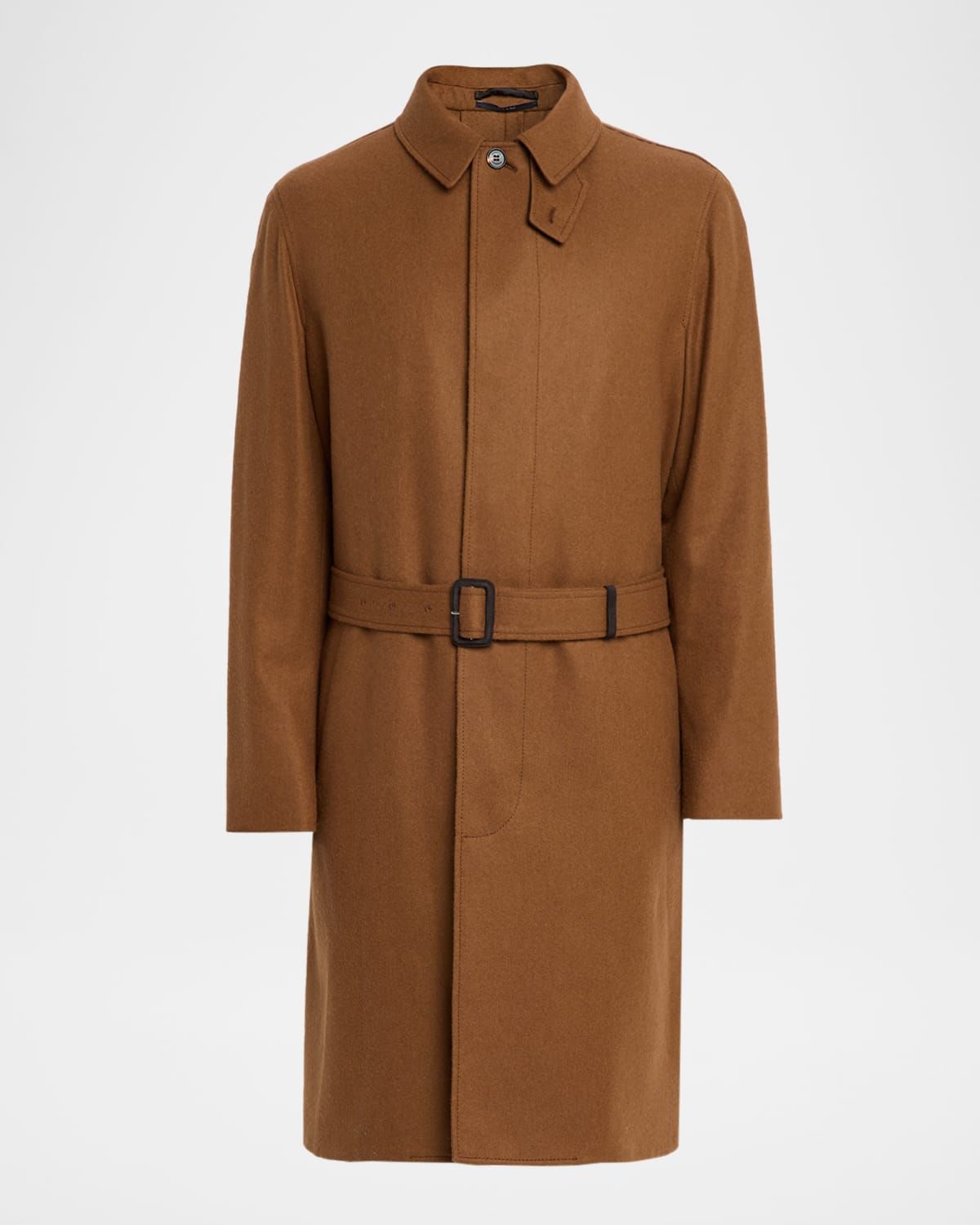 Men & apos;s Balmacaan Camel Wool Coat