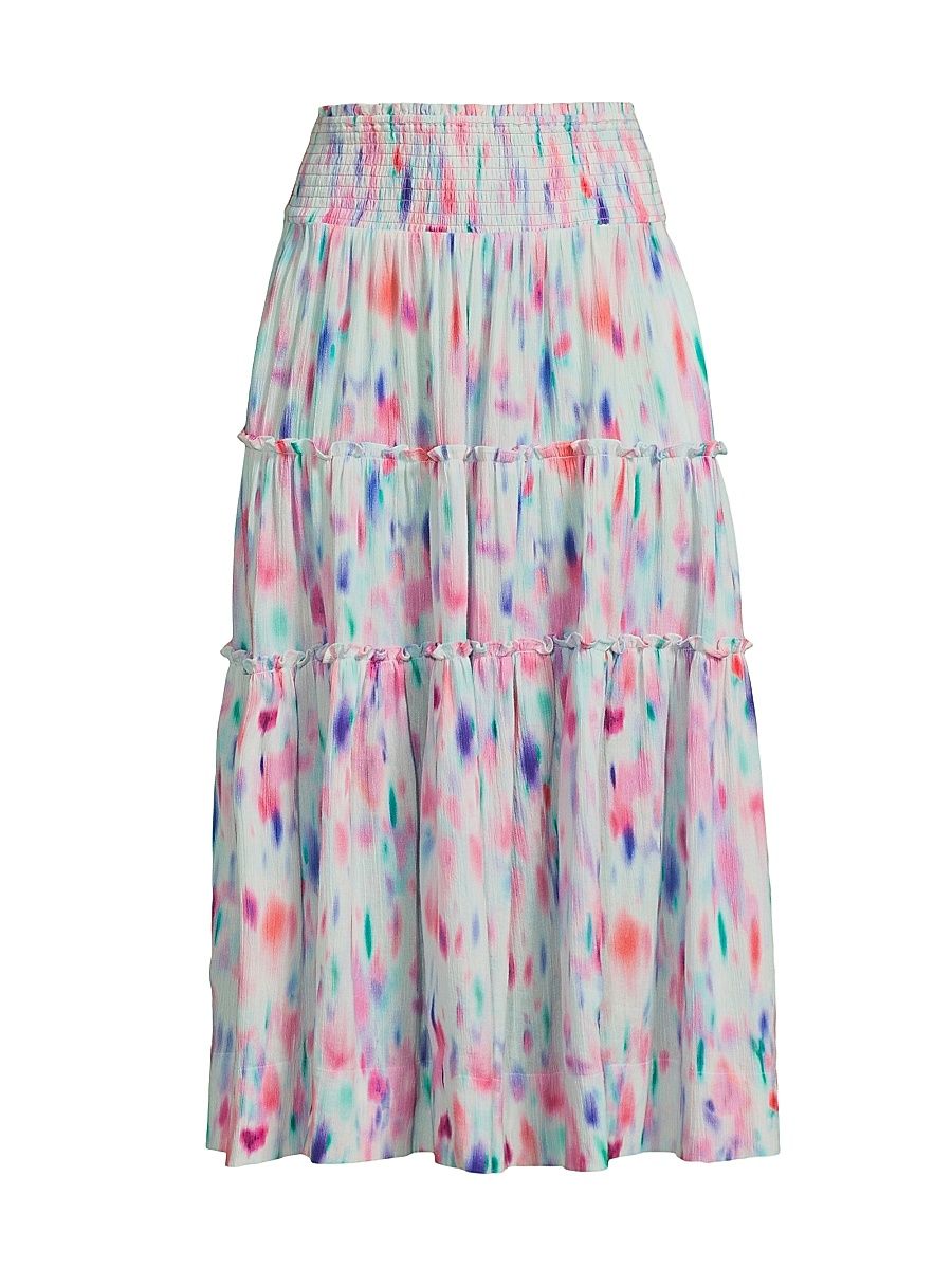 Women's Charlie Hazy Ikat Skirt - Hazy Ikat Seafoam - Size Medium