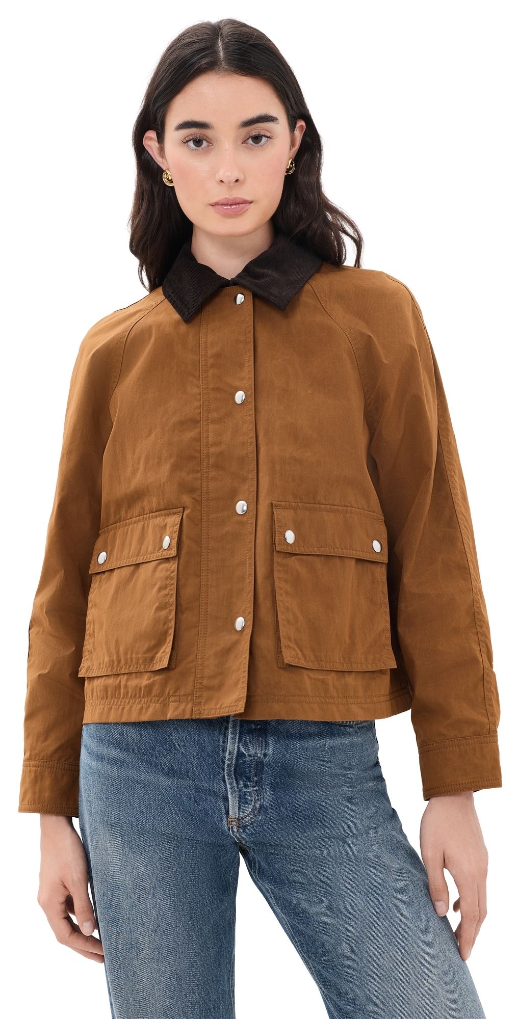 Madewell Waxed Zip-Front Jacket Sepia L
