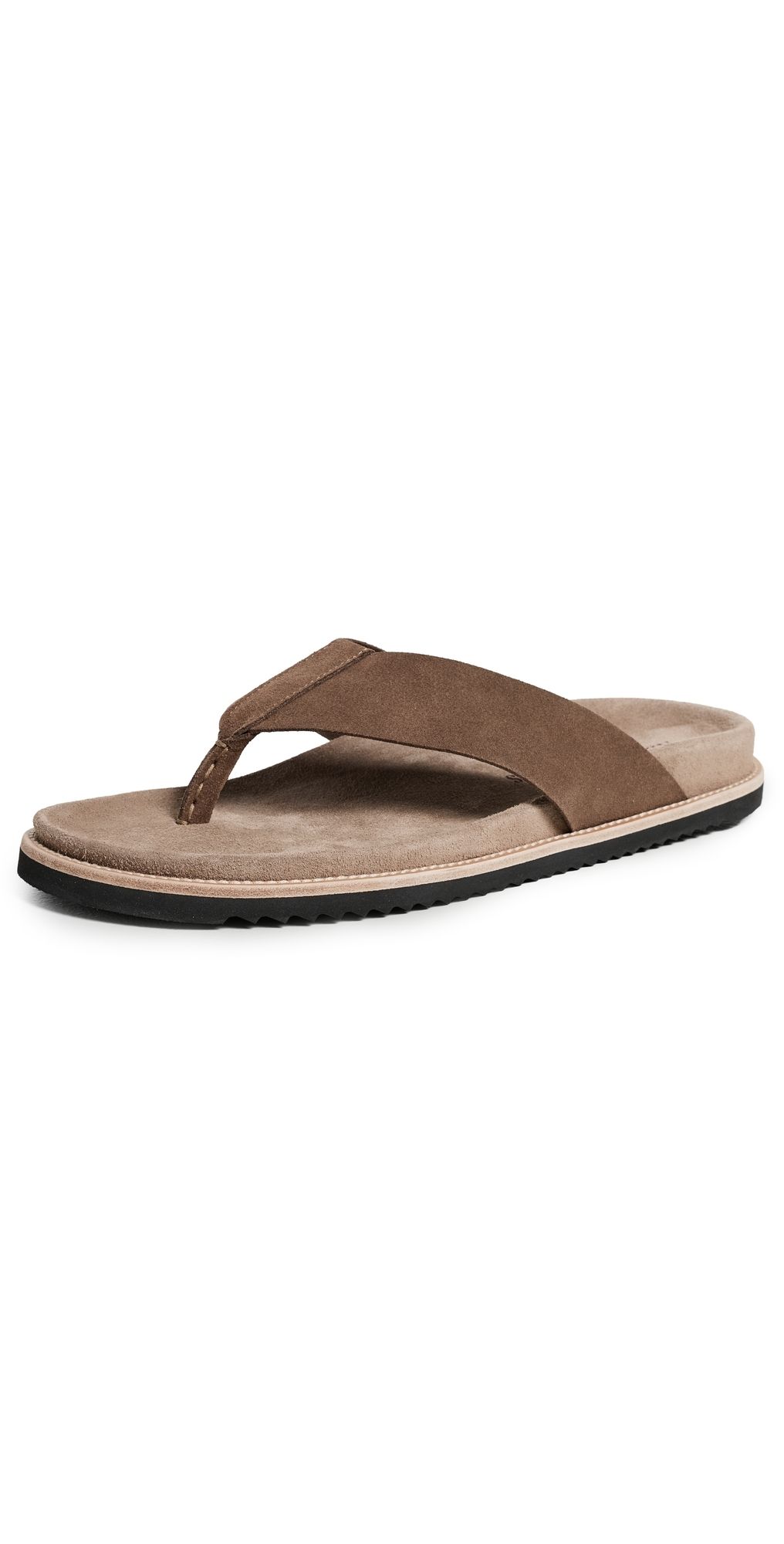 Allen Edmonds Sawgrass Suede Thong Sandals Tobacco 10