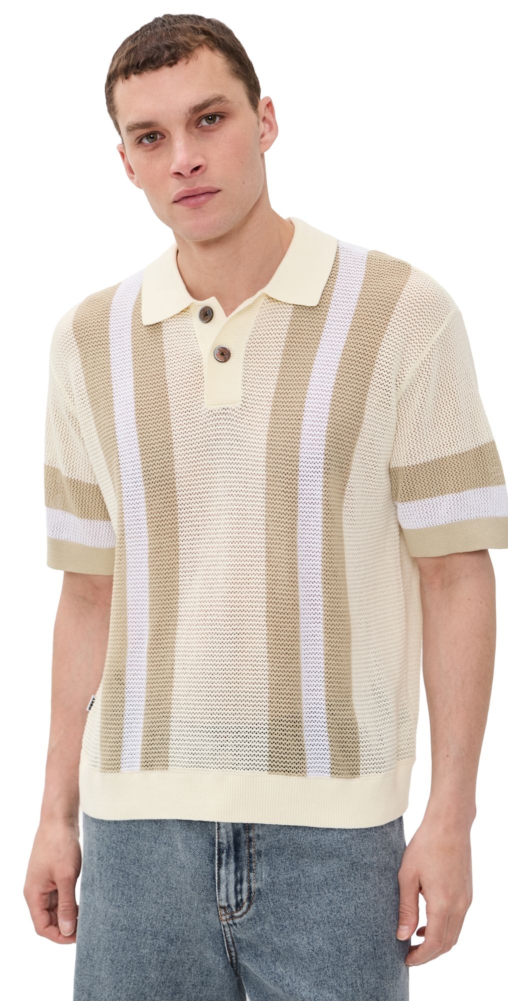 Obey Obey Seth Polo Sweater Unbleached Multi XXL