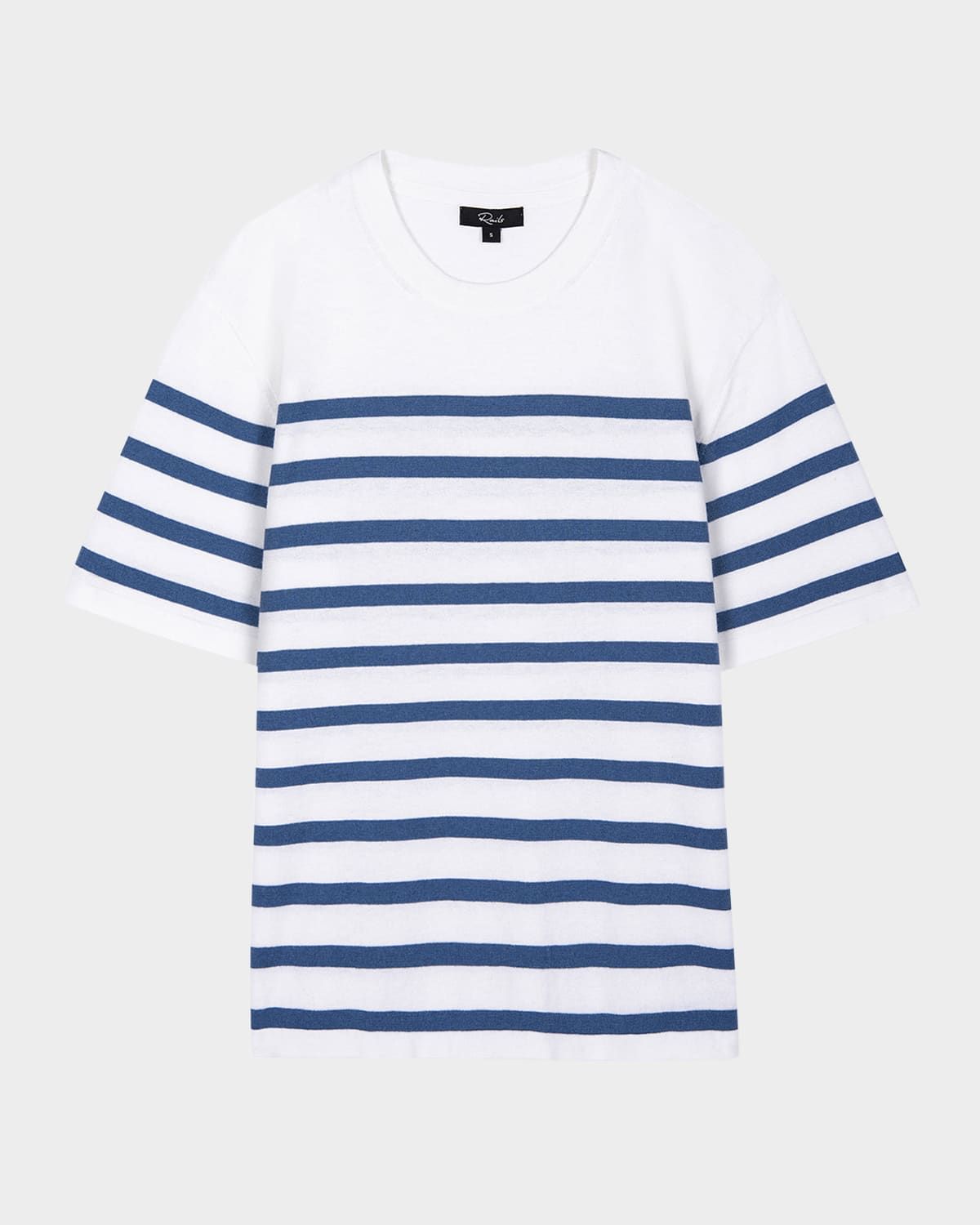 Striped Cotton Cashmere Short-Sleeve Tee