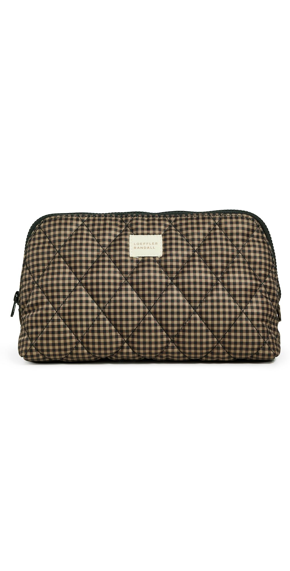 Loeffler Randall Frances Cosmetic Pouch Brown/Black Check One Size