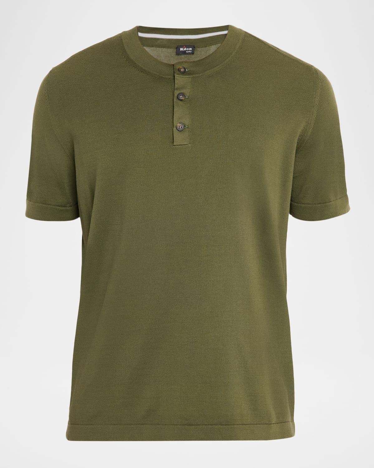 Men & apos;s Cotton Knit Henley Shirt