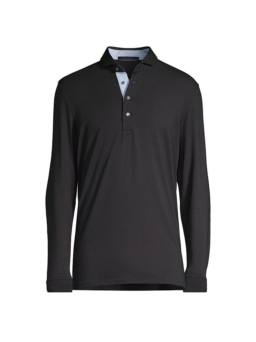Men's Classic-Fit Apache II Long-Sleeve Polo Shirt - Shepherd - Size XXL