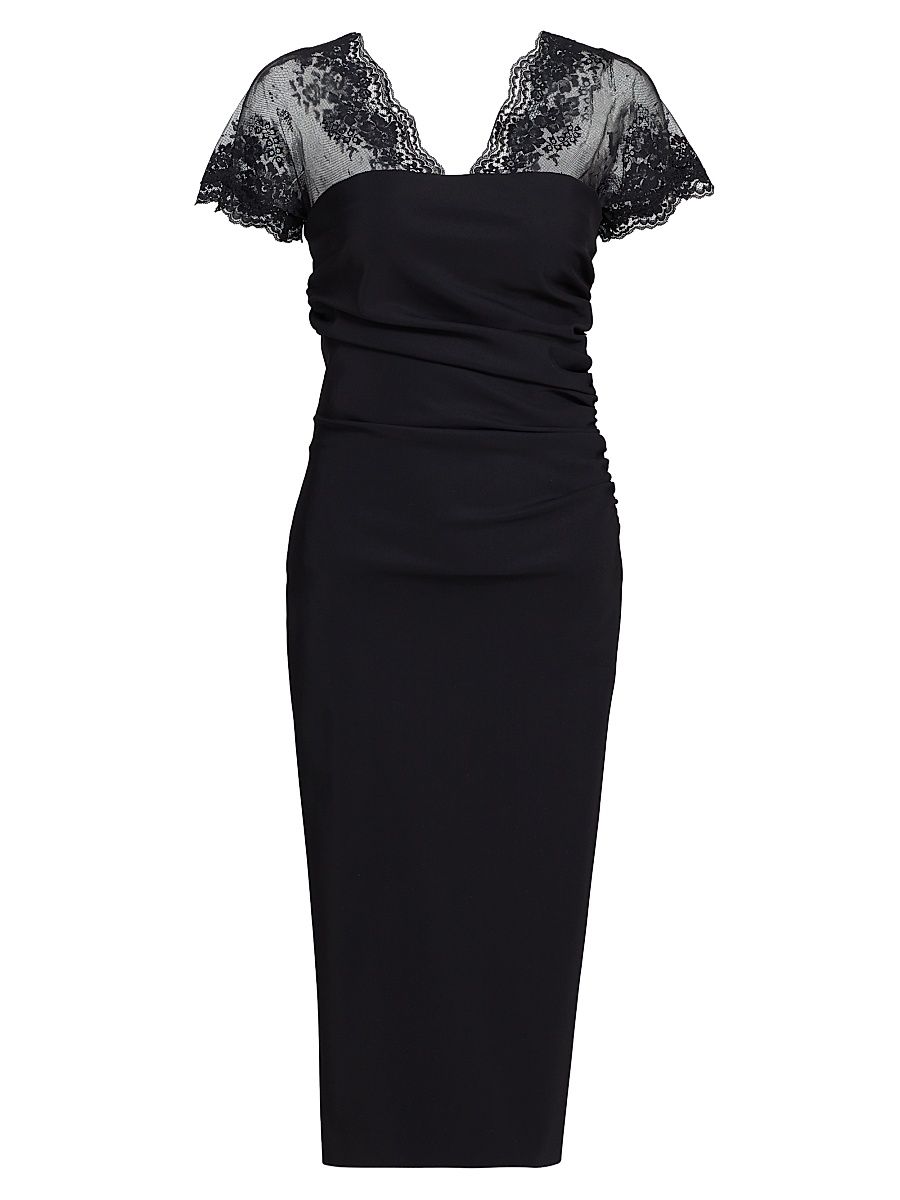 Women's Genic Lace Midi-Dress - Black - Size 16