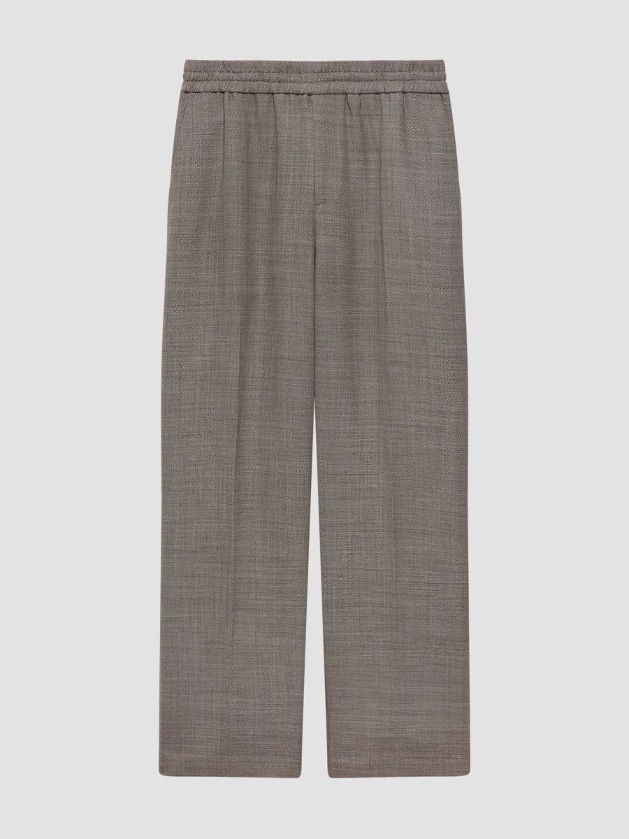 Helmut Lang Men's Pull-On Melange Trousers - Beige Melange - Size Small
