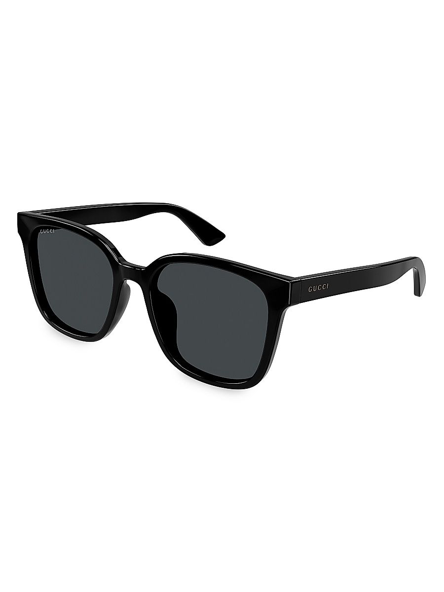 Men's Minimal 56MM Round Injection Sunglasses - Black