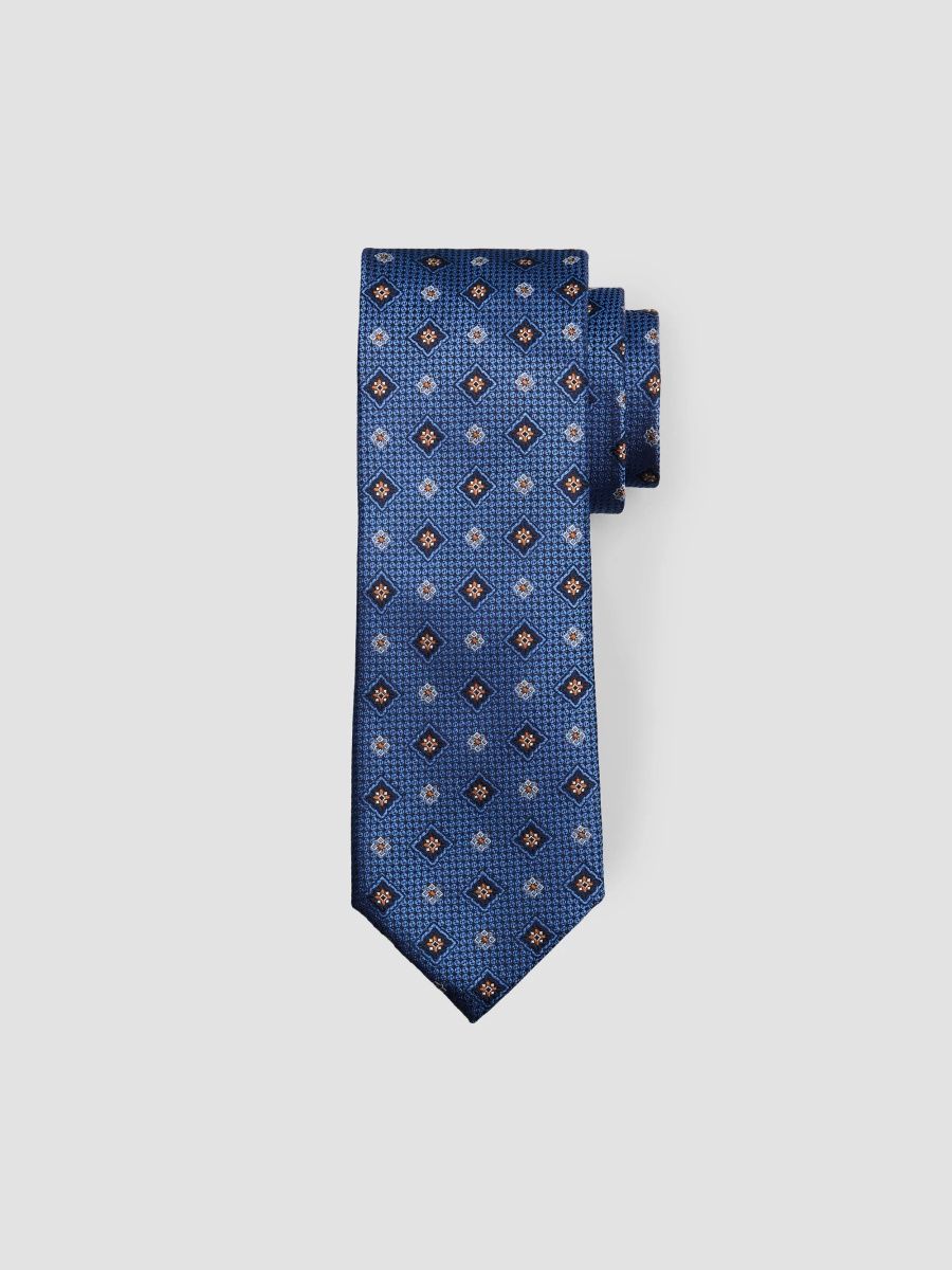 Canali Men's Medallion Silk Tie - Blue