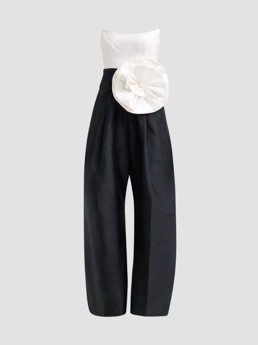 PatBO Women's Dora Tafetta Jumpsuit - Black - Size 0
