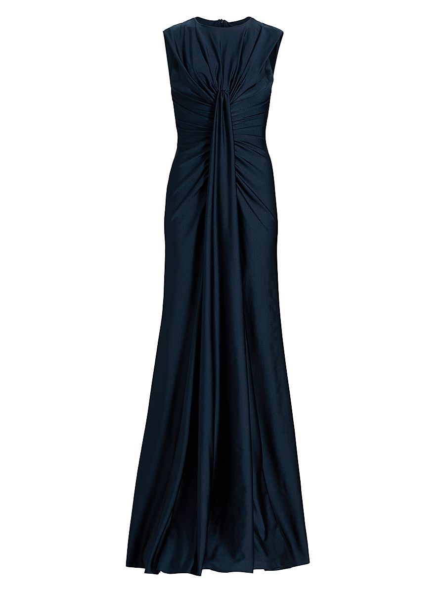 Women's Glichi Draped A-Line Gown - Midnight - Size 12