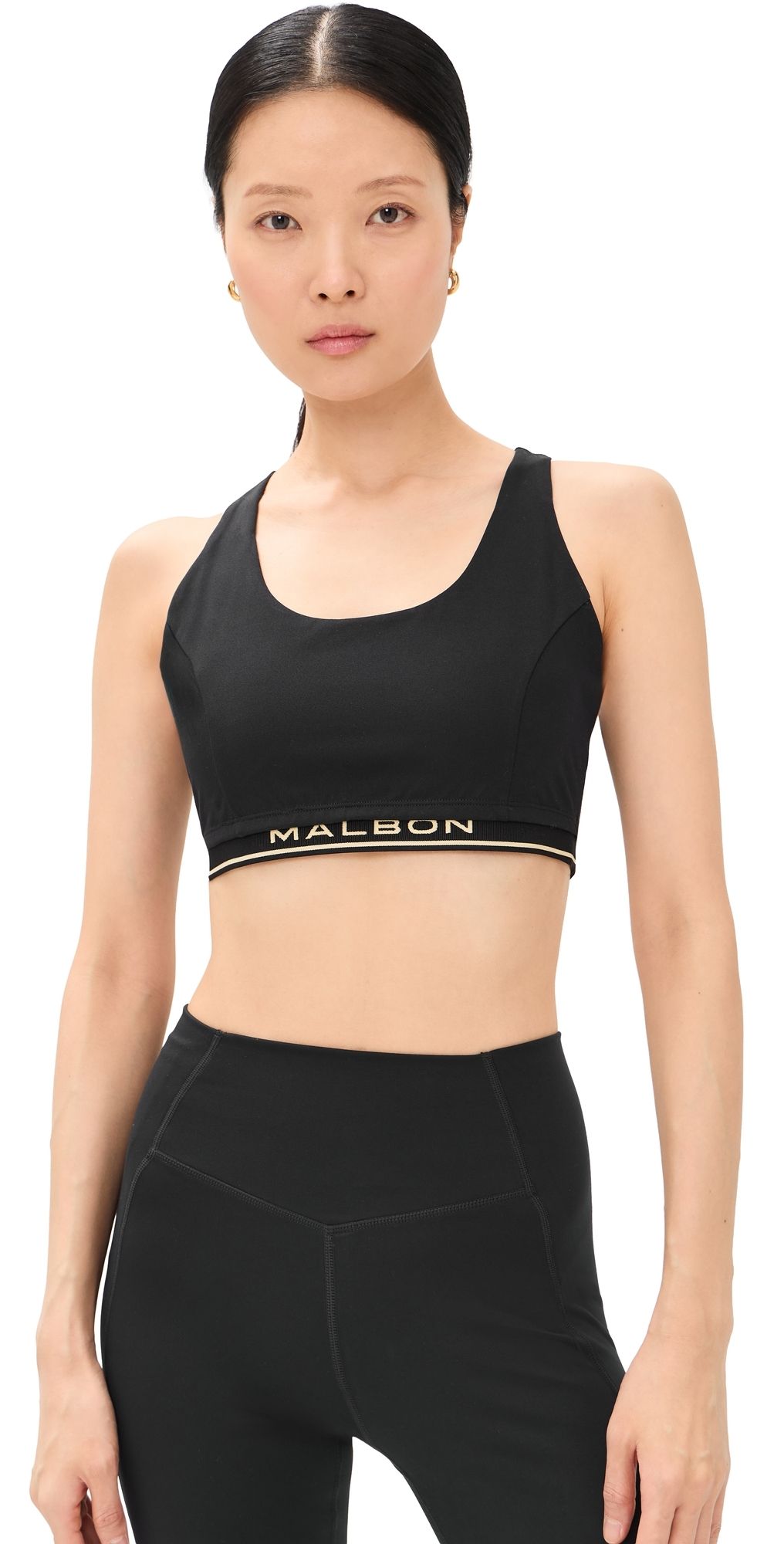 Malbon Golf Gabriella Sports Bra Black S