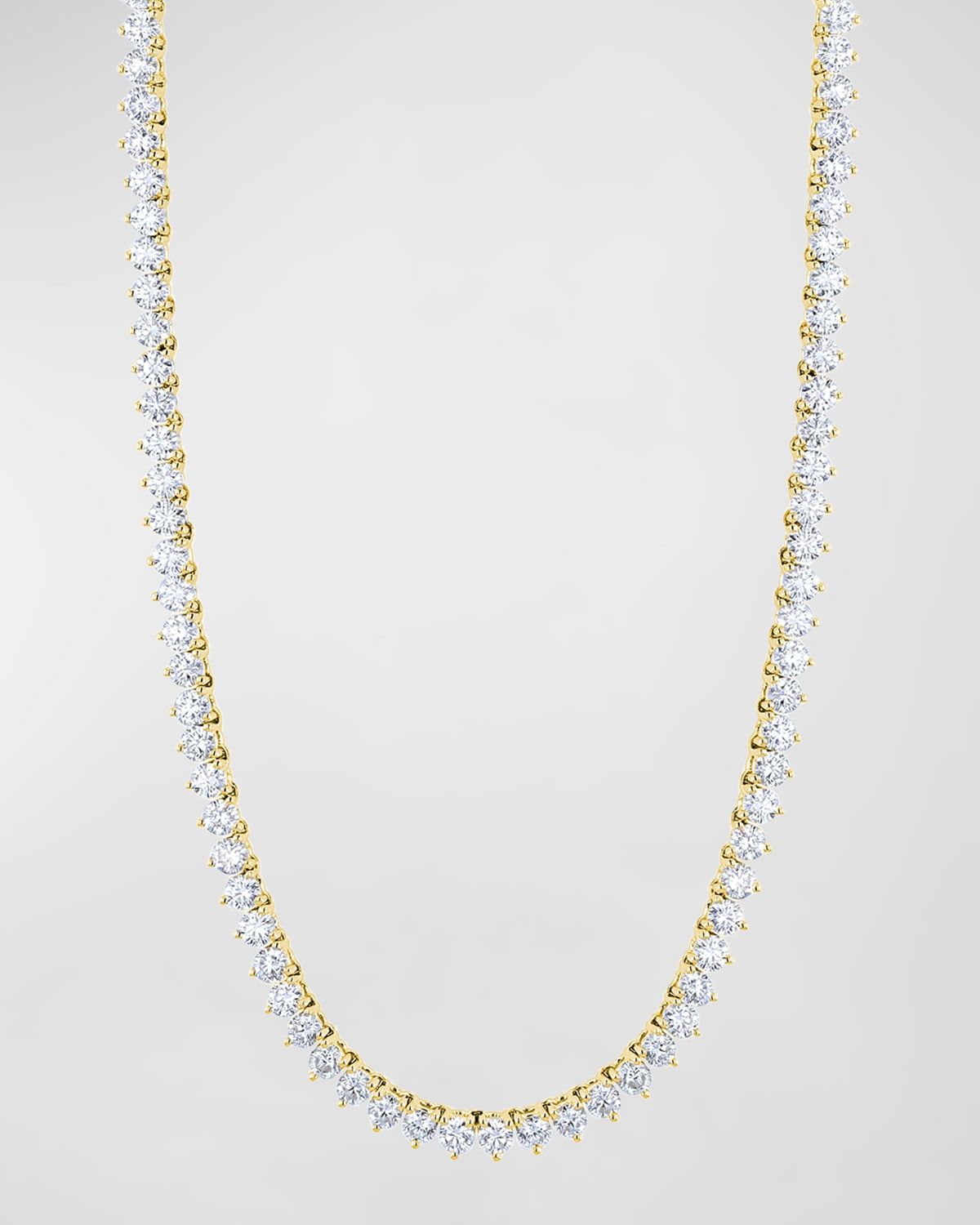 18K Gold 3-Prong Opera 16" Diamond Necklace, 11.45tcw