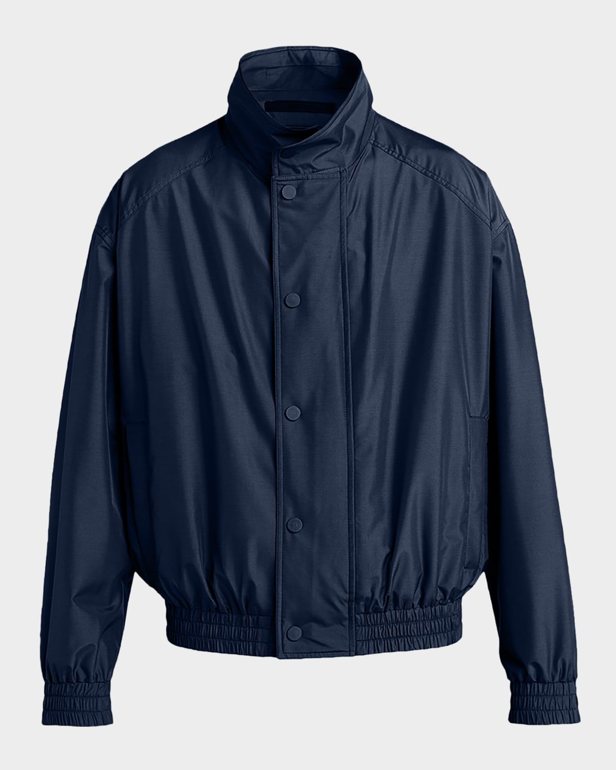 Men & apos;s Oversized Snap-Front Bomber Jacket