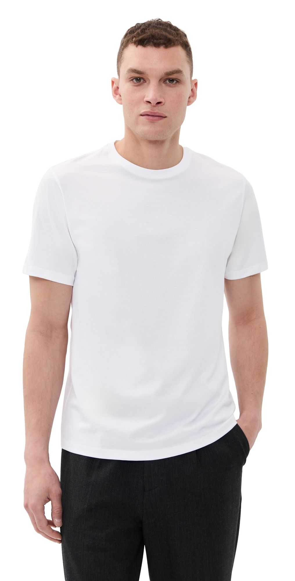 Theory Precise Tee Rib Cotton White S