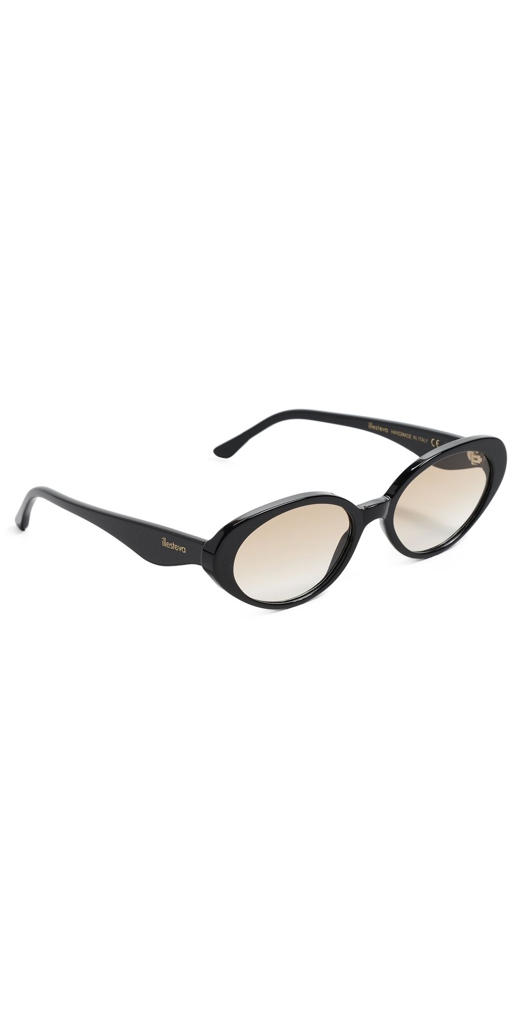 Illesteva Sheila Sunglasses Black/Taupe Flat Gradient One Size