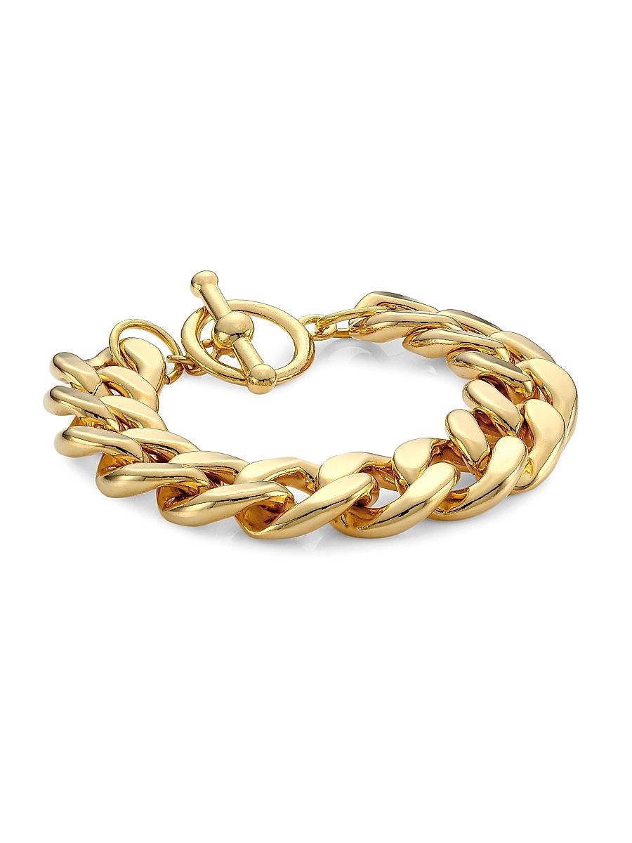 Women's 20K-Gold-Plated Curb-Chain Bracelet - Gold
