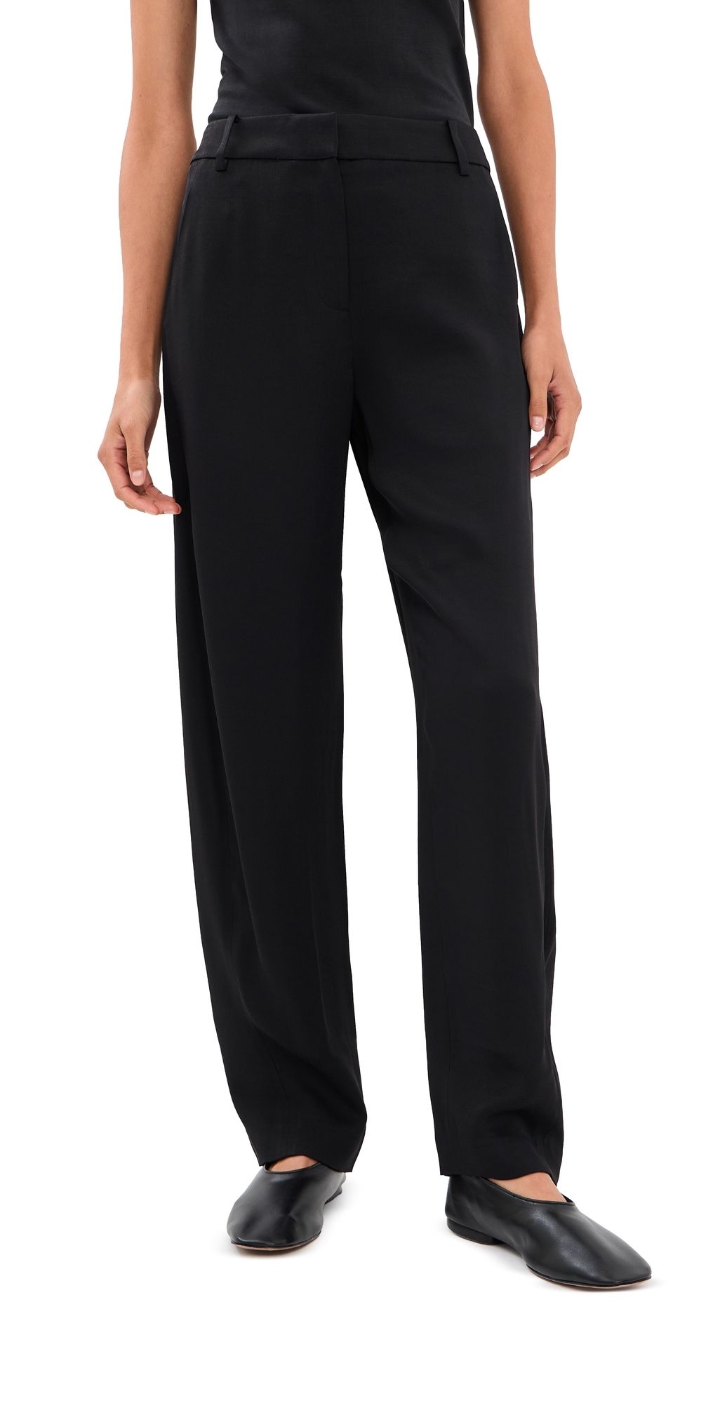 Tibi Eco Acetate Viscose Grace Trousers Black 14
