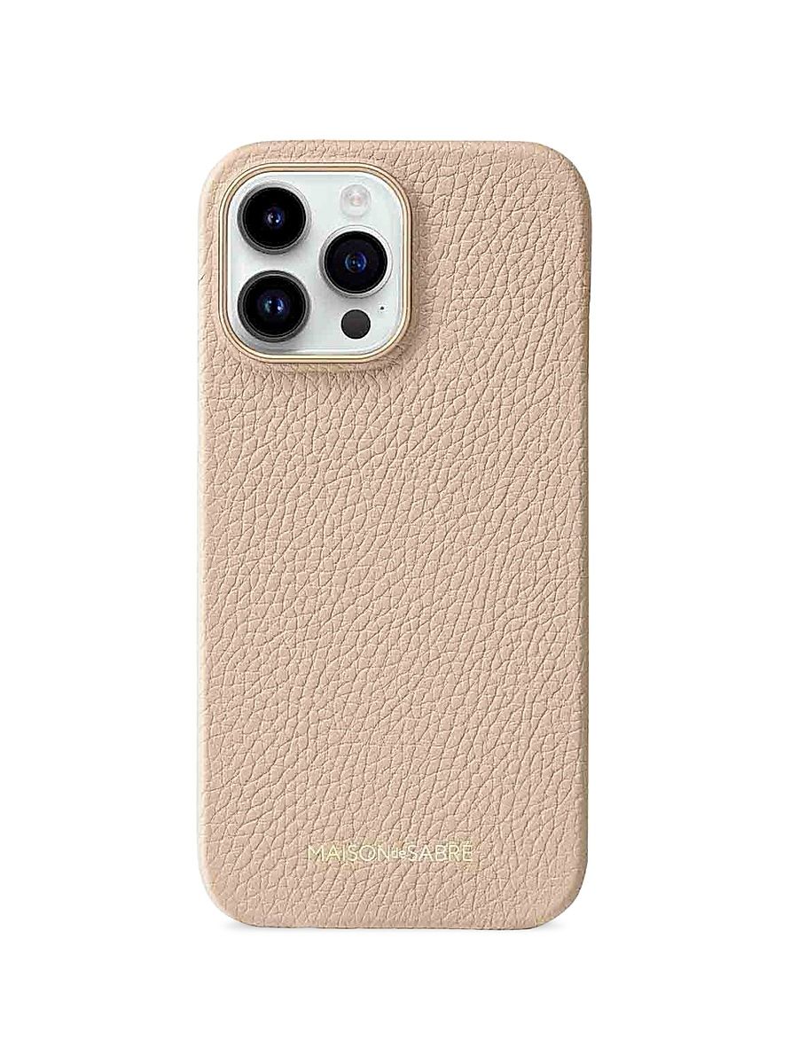 Maison de Sabre Leather Phone Case (iPhone 15 Pro Max) - Saharan Beige