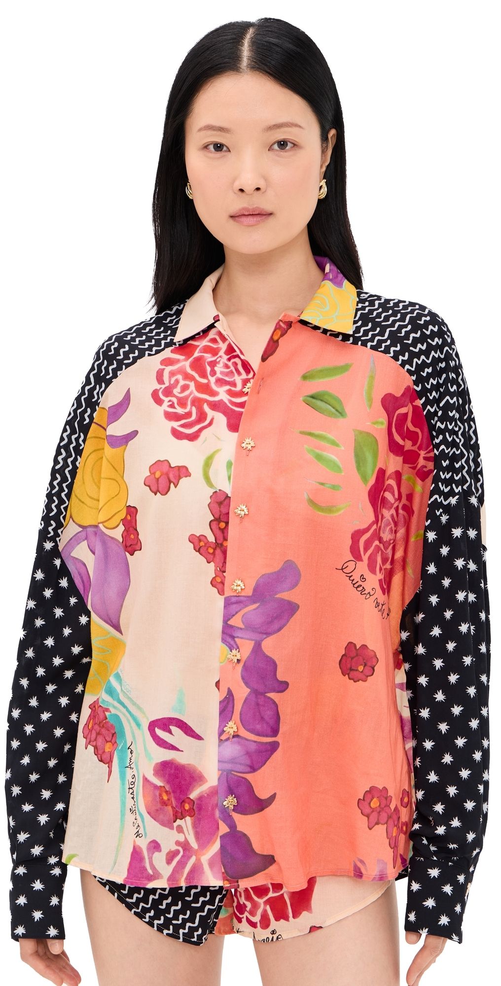 Donde Esteban Sonido Bestial Button Down Shirt Multi S