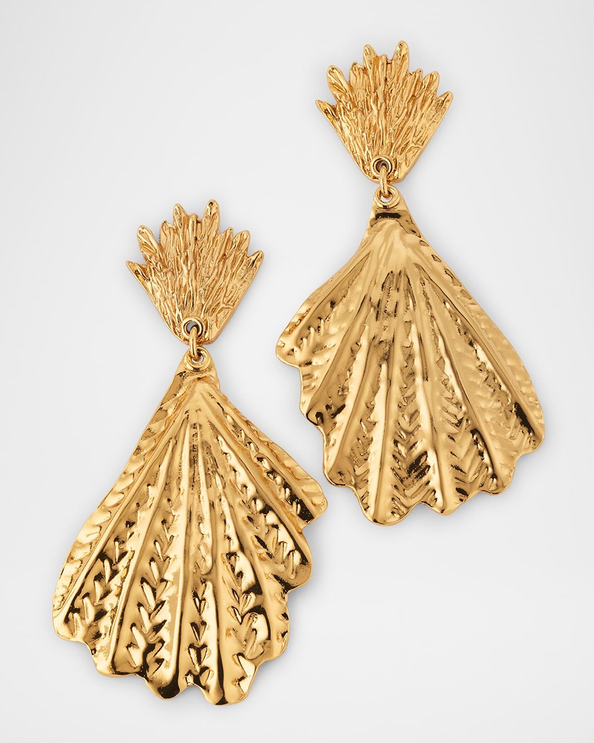 Double Shell Drop Earrings