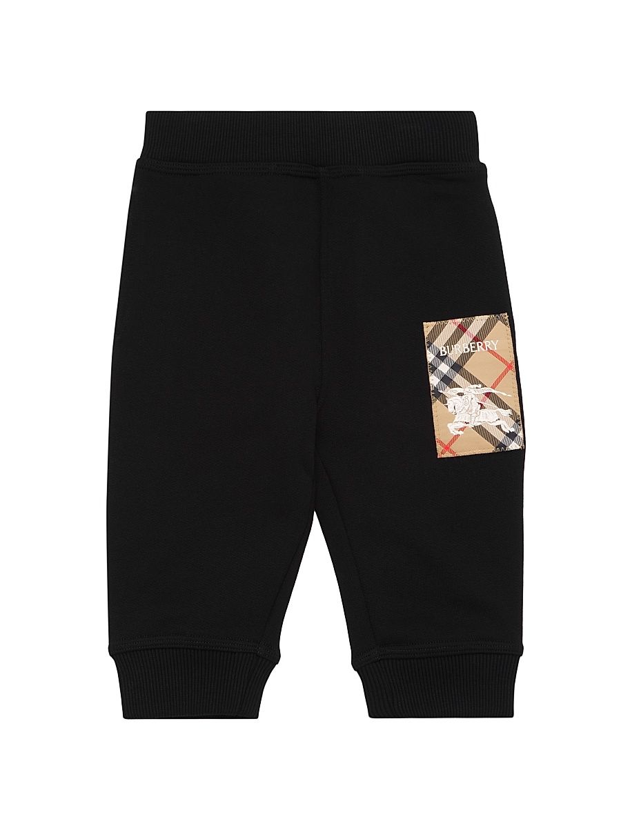Baby Boy's & Little Boy's EKD Check Joggers - Black - Size 6 Months